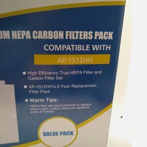 Cabiclean Premium HEPA Carbon Filter Pack Replacement Compatible w/AP-1512HH A2